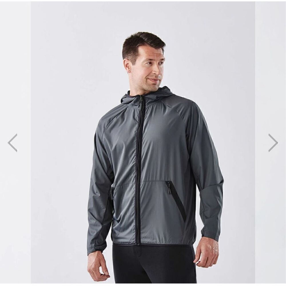 Stormtec L packable grey Men's Ozone Hooded Shell